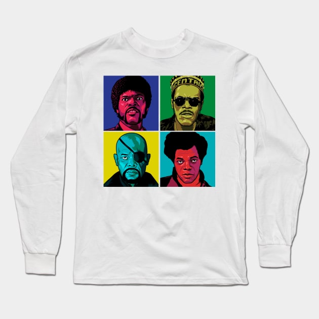 POP SAM JACKSON Long Sleeve T-Shirt by Hislla